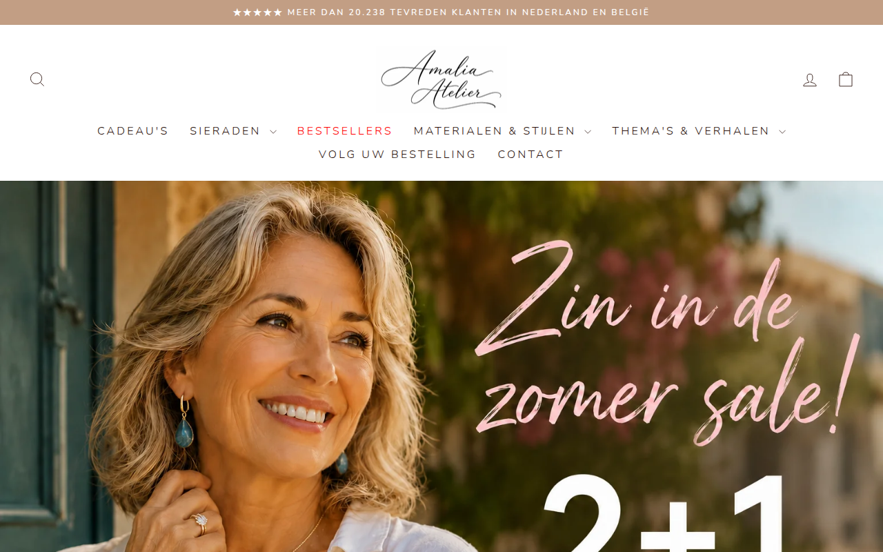 Screenshot van amalia-atelier.nl