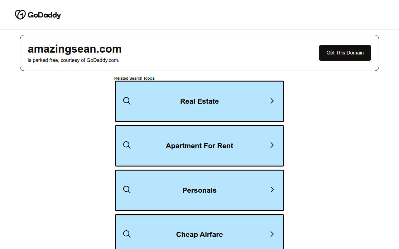 Screenshot van amazingsean.com
