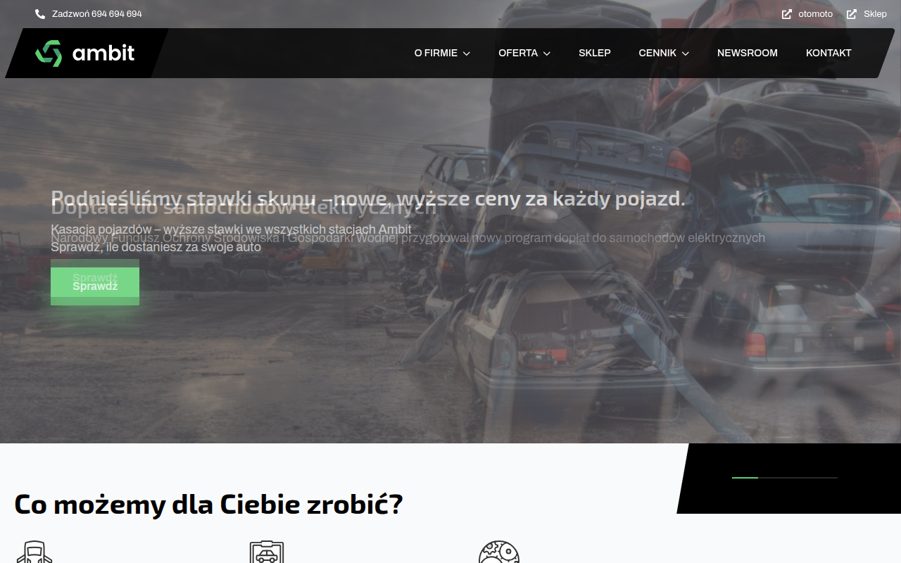 Screenshot van ambit.pl