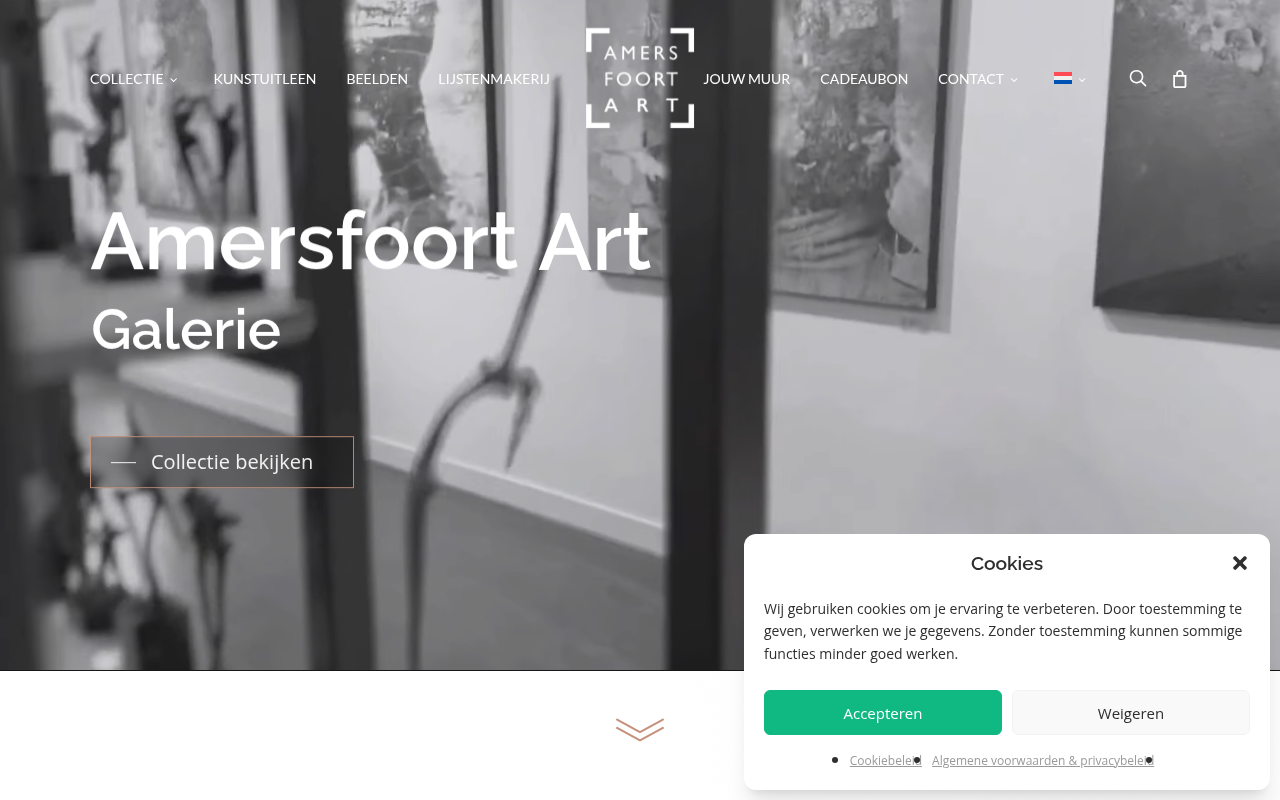 Screenshot van amersfoortart.nl