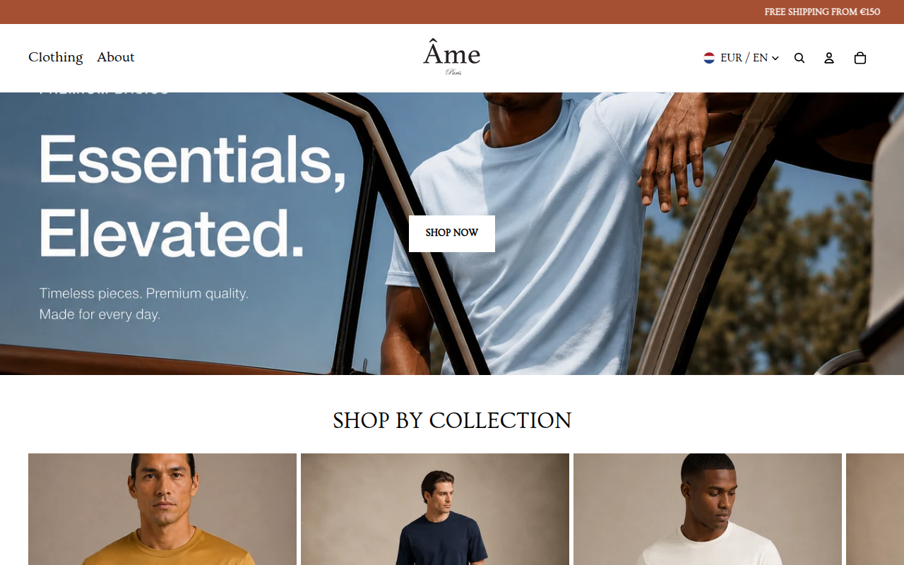 Screenshot van amevetements.com