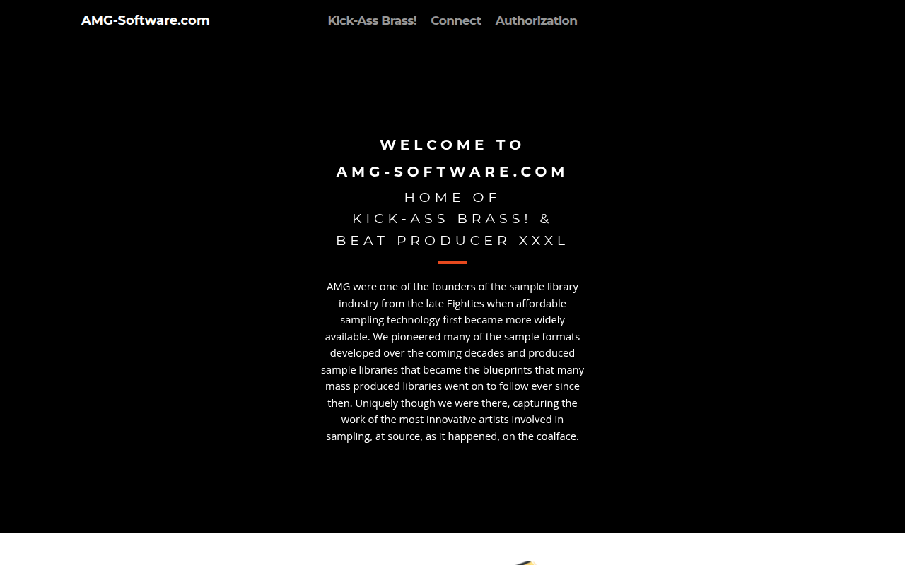 Screenshot van amg-software.com