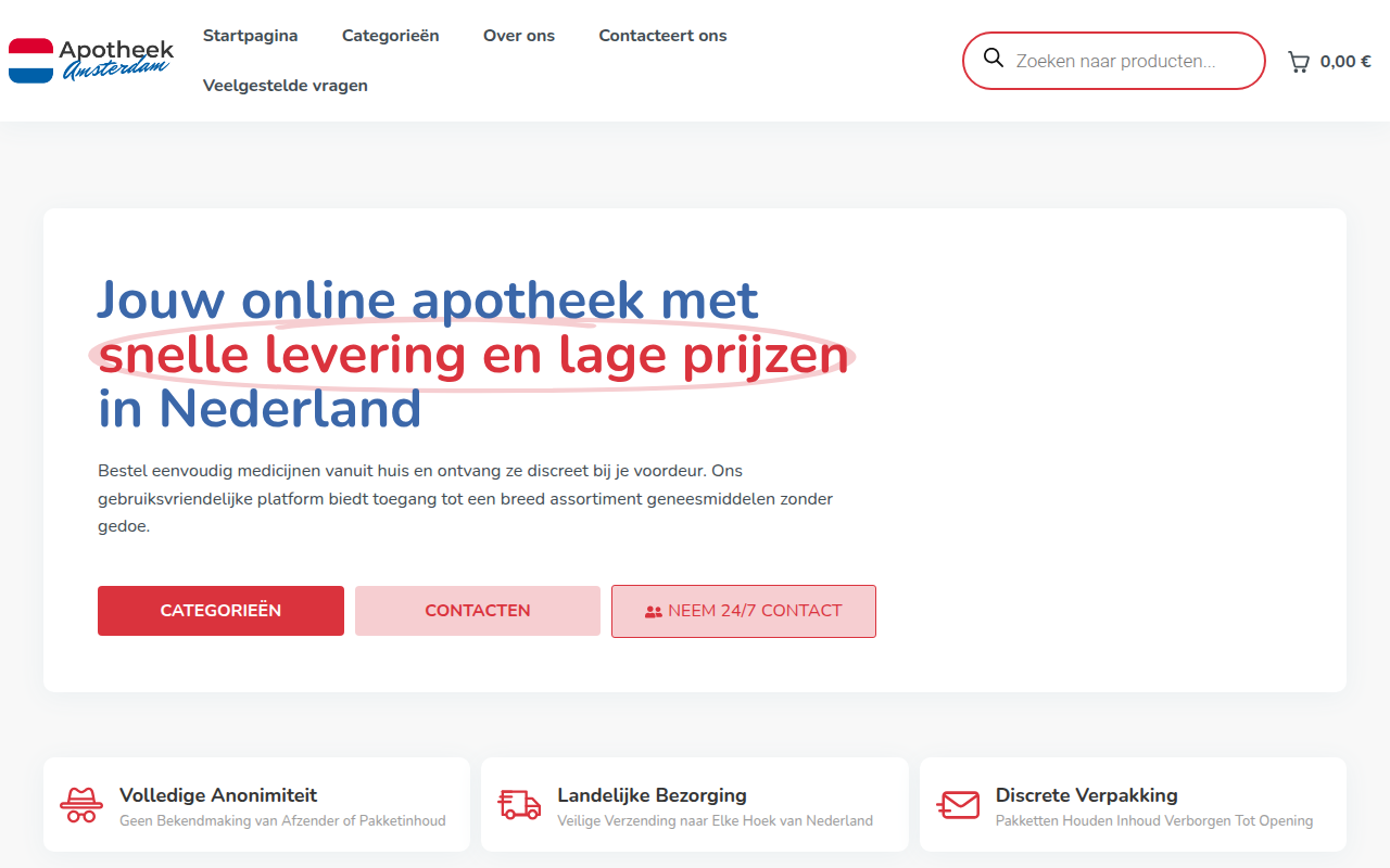 Screenshot van amsterdam-apotheek.com