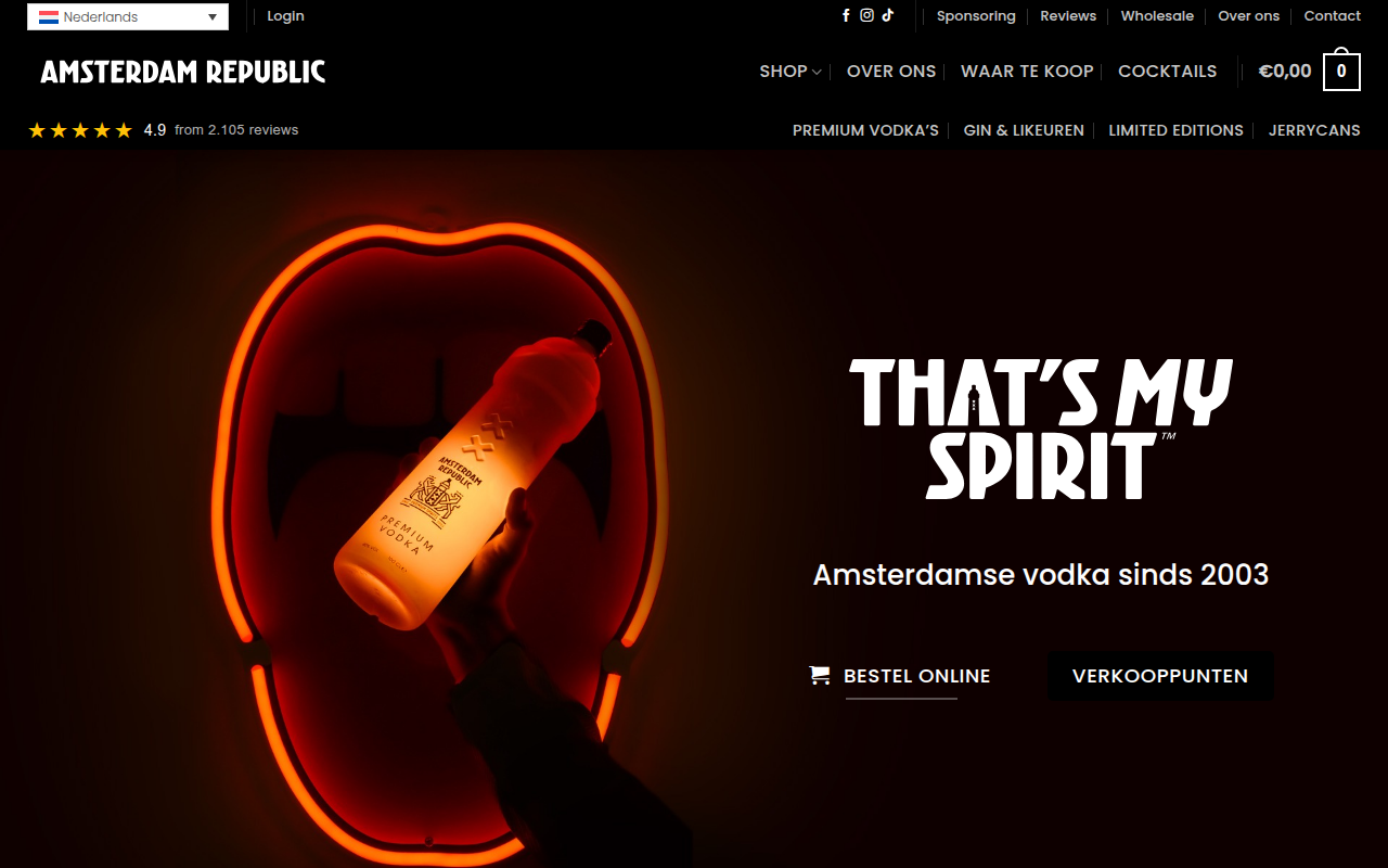 Screenshot van amsterdamrepublic.com