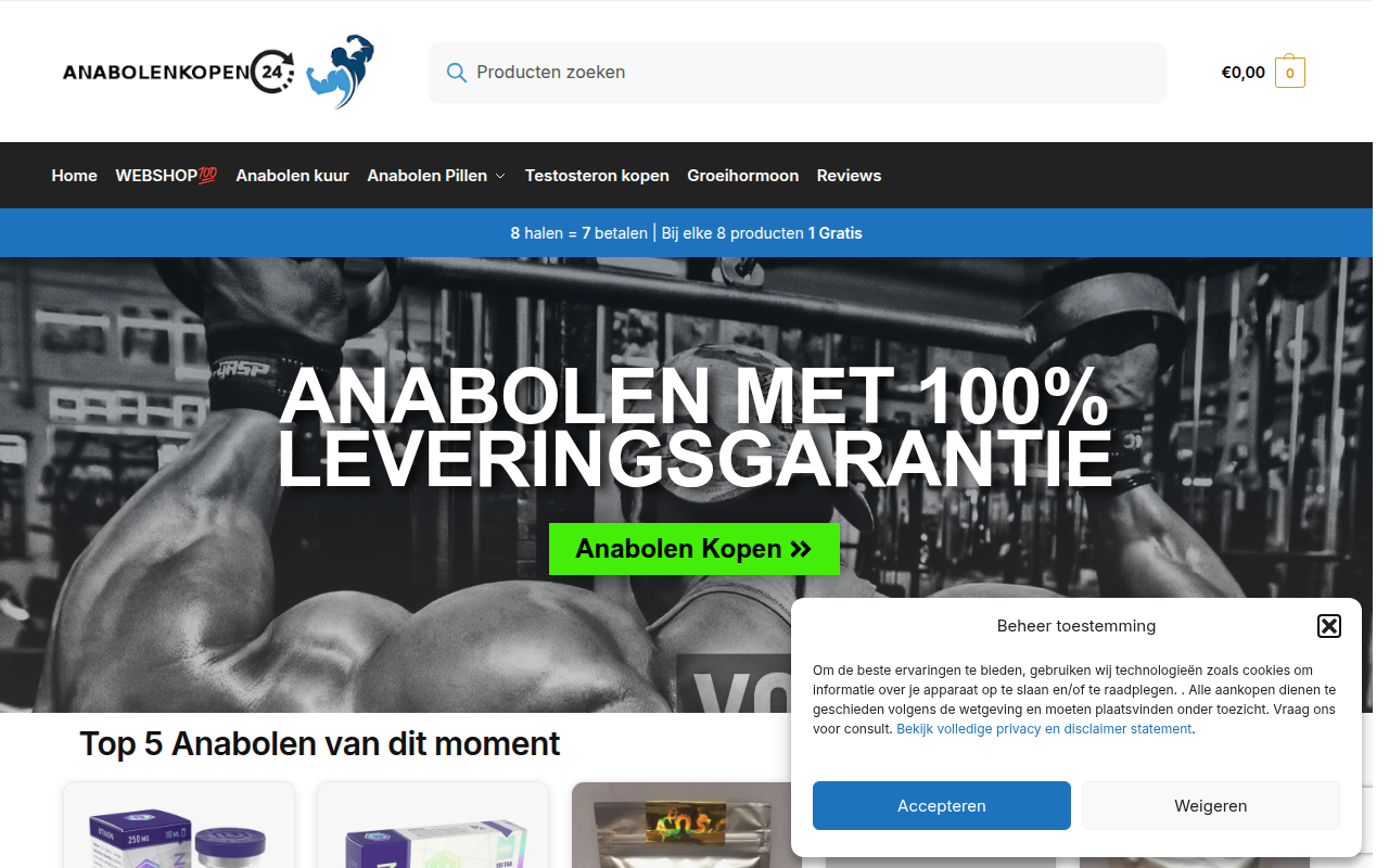Screenshot van anabolenkopen24.nl