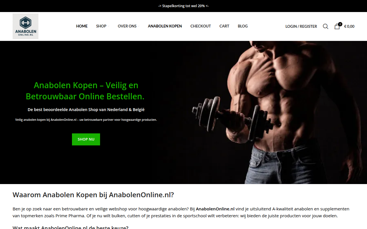Screenshot van AnabolenOnline.nl