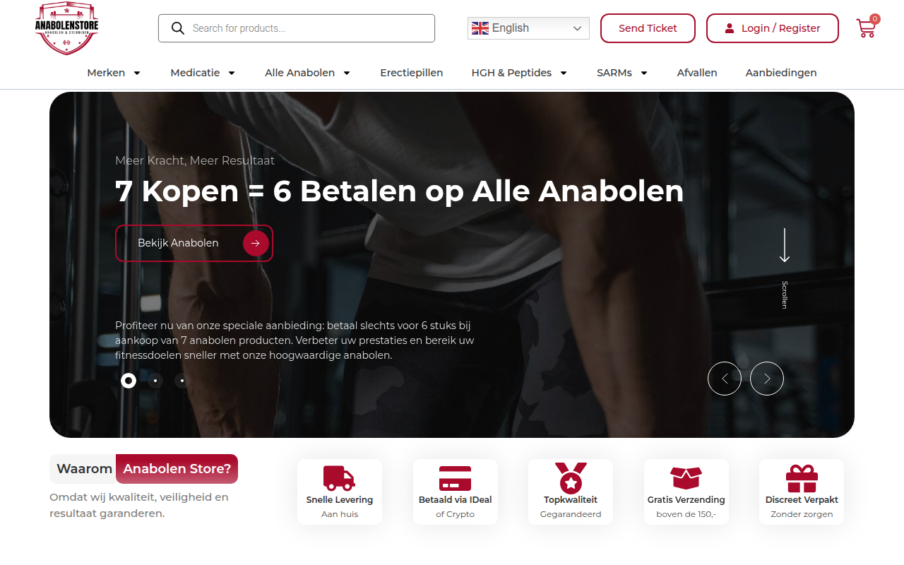 Screenshot van anabolenstore.com