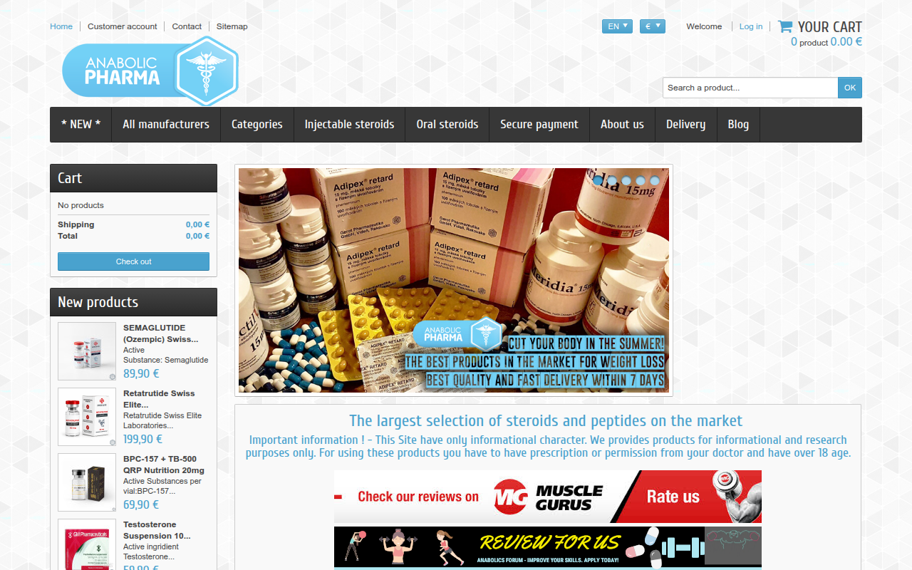 Screenshot van anabolic-pharma.org
