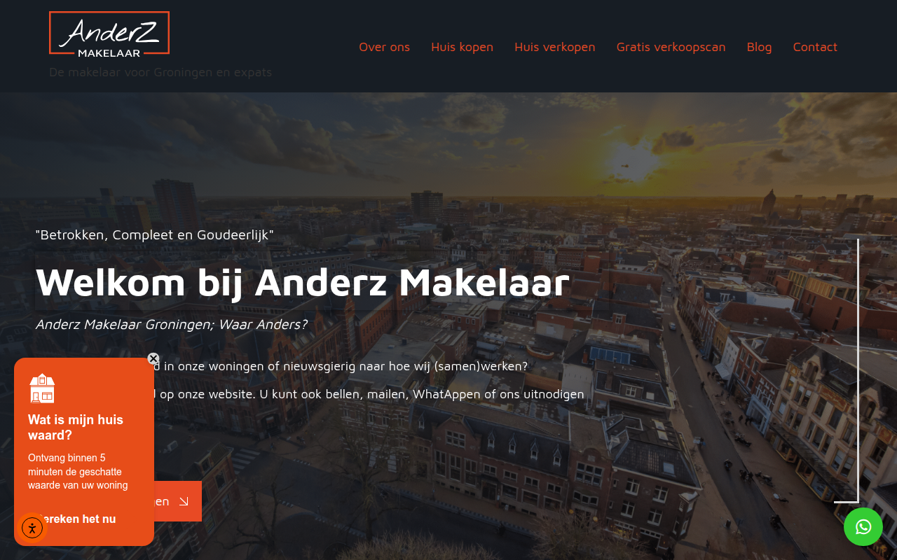 Screenshot van anderzmakelaar.nl