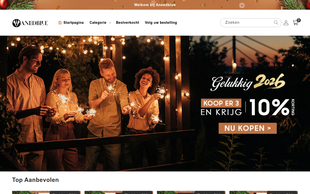 Screenshot van aneedblue.com