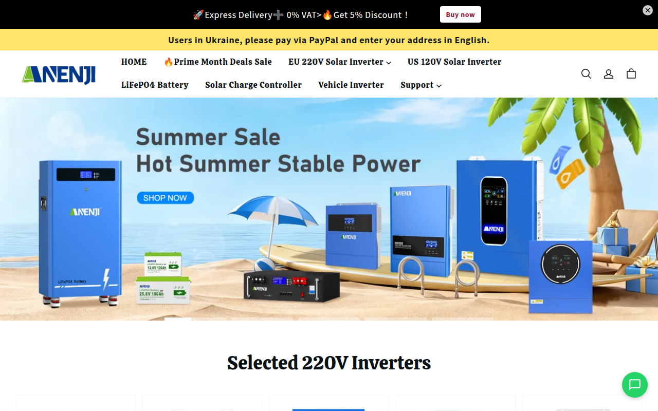 Screenshot van anenji.com