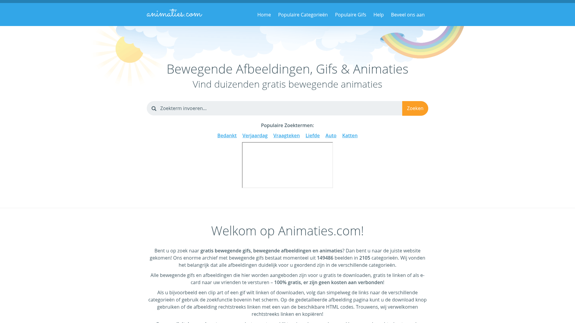 Screenshot van animaties.com
