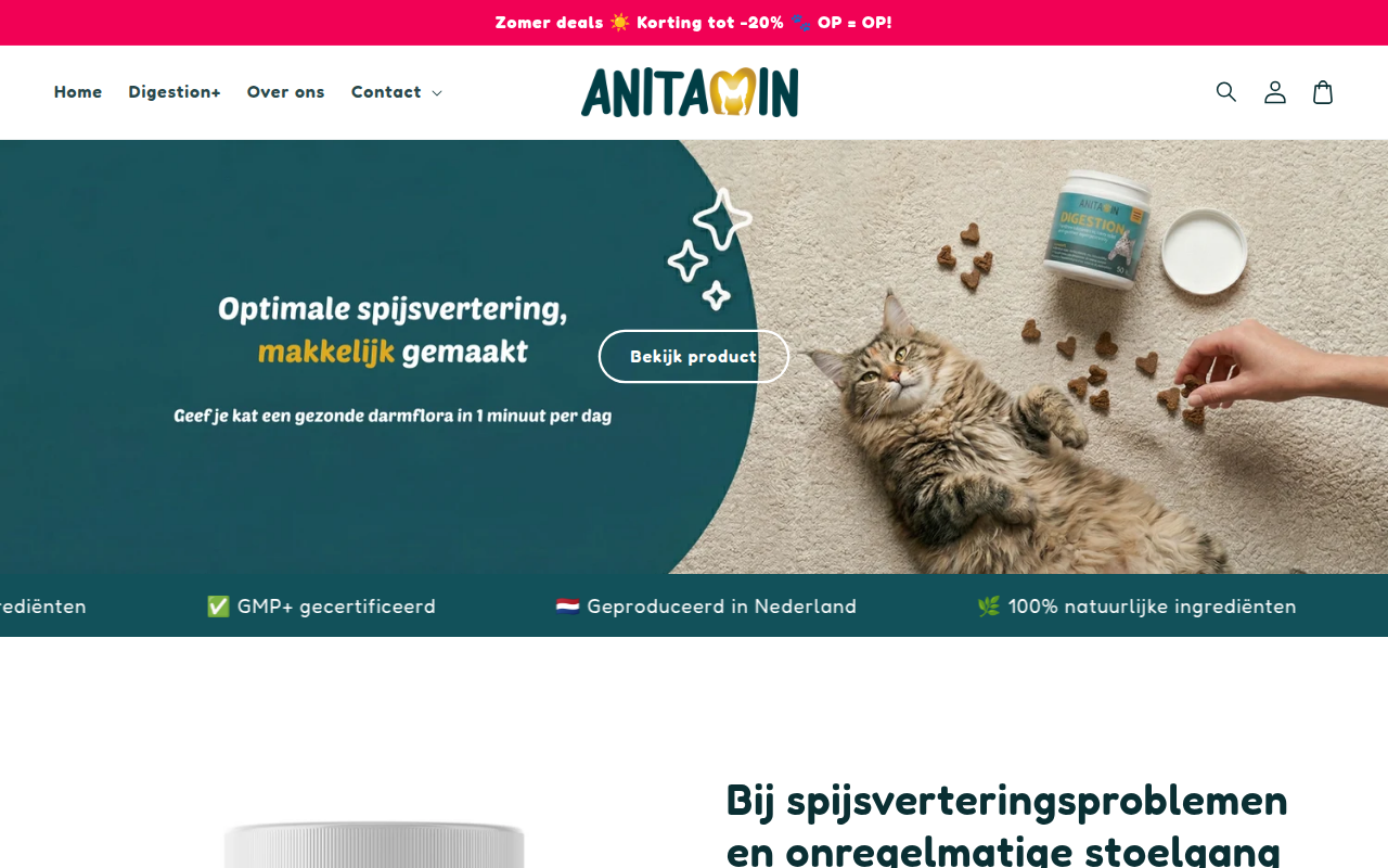 Screenshot van anitamin.com