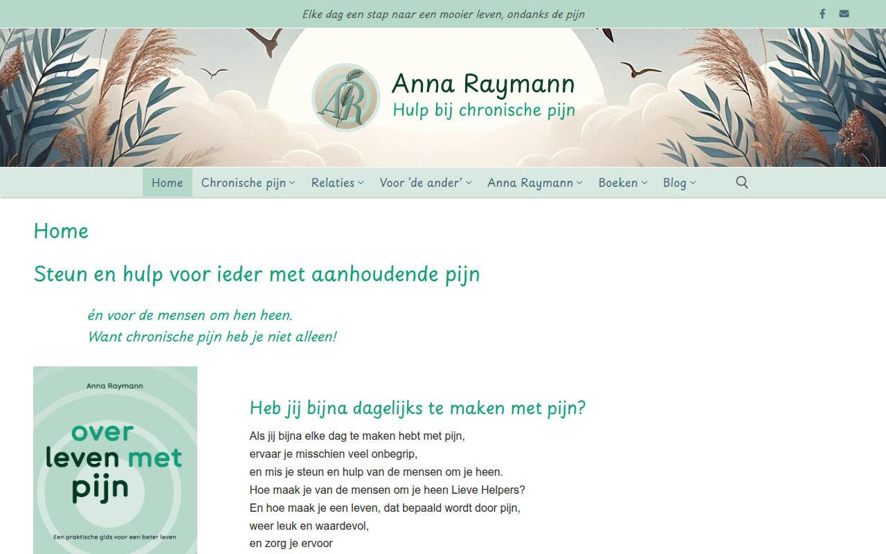 Screenshot van annaraymann.nl
