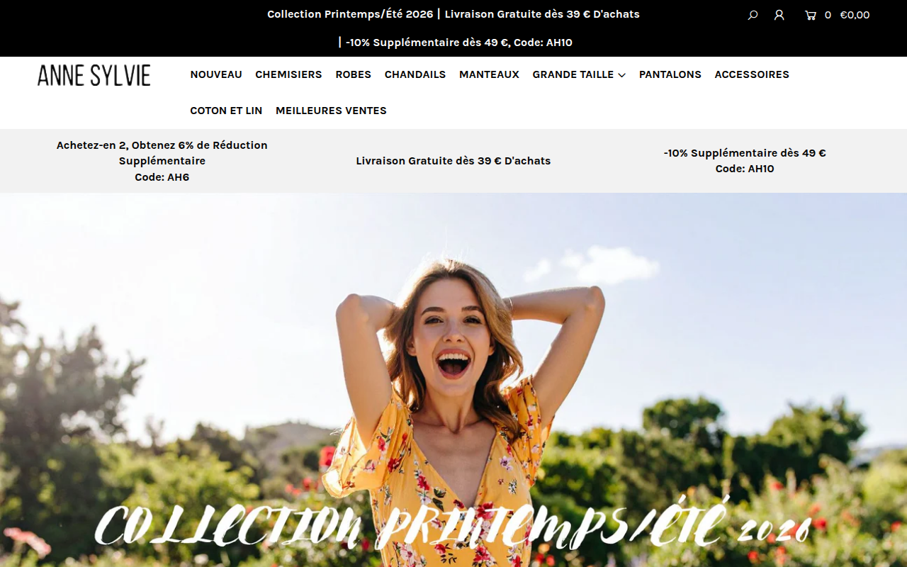 Screenshot van anne-sylvie.com