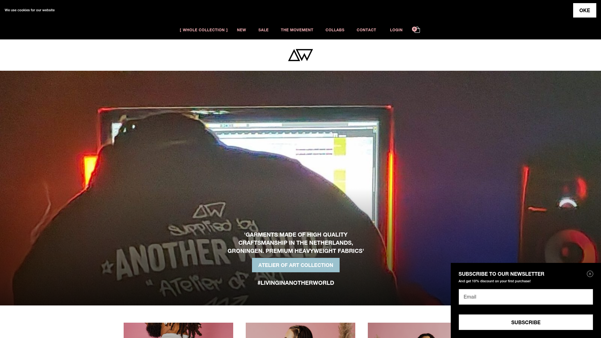Screenshot van anotherworldclothing.com