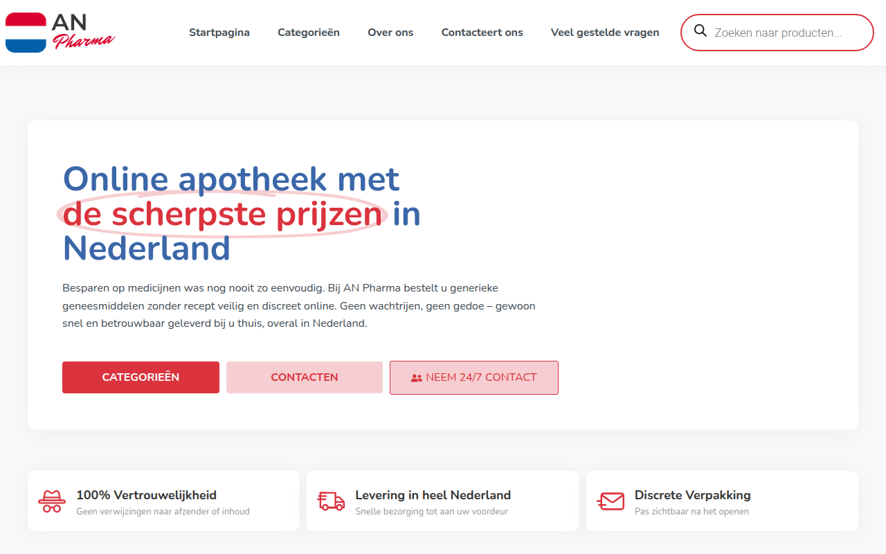 Screenshot van anpharmanl.com