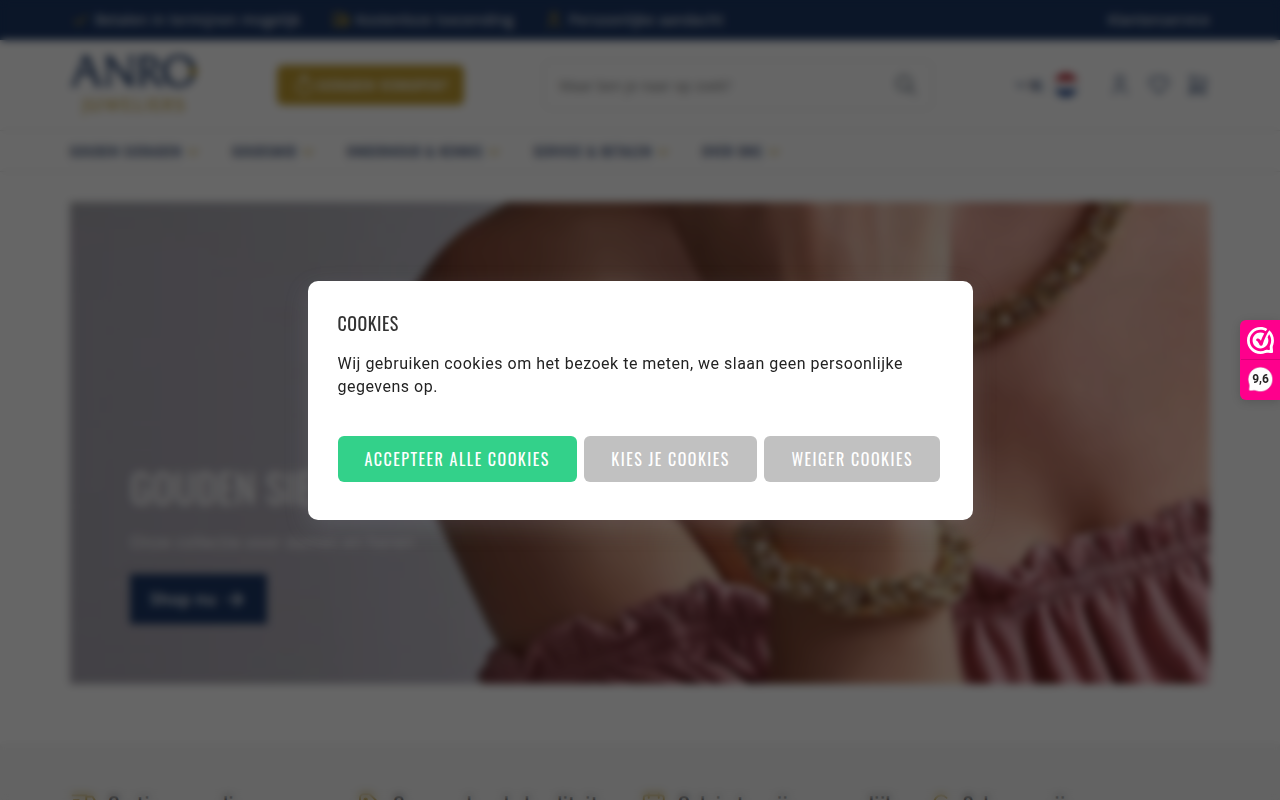 Screenshot van anrojuweliers.nl