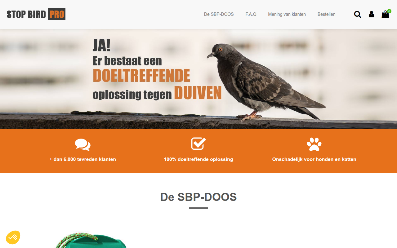Screenshot van anti-duiven.nl