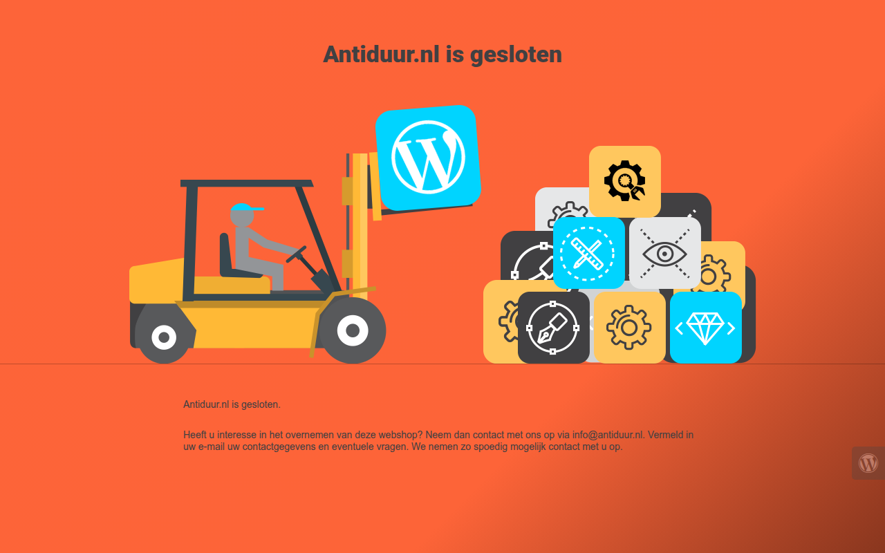 Screenshot van antiduur.nl