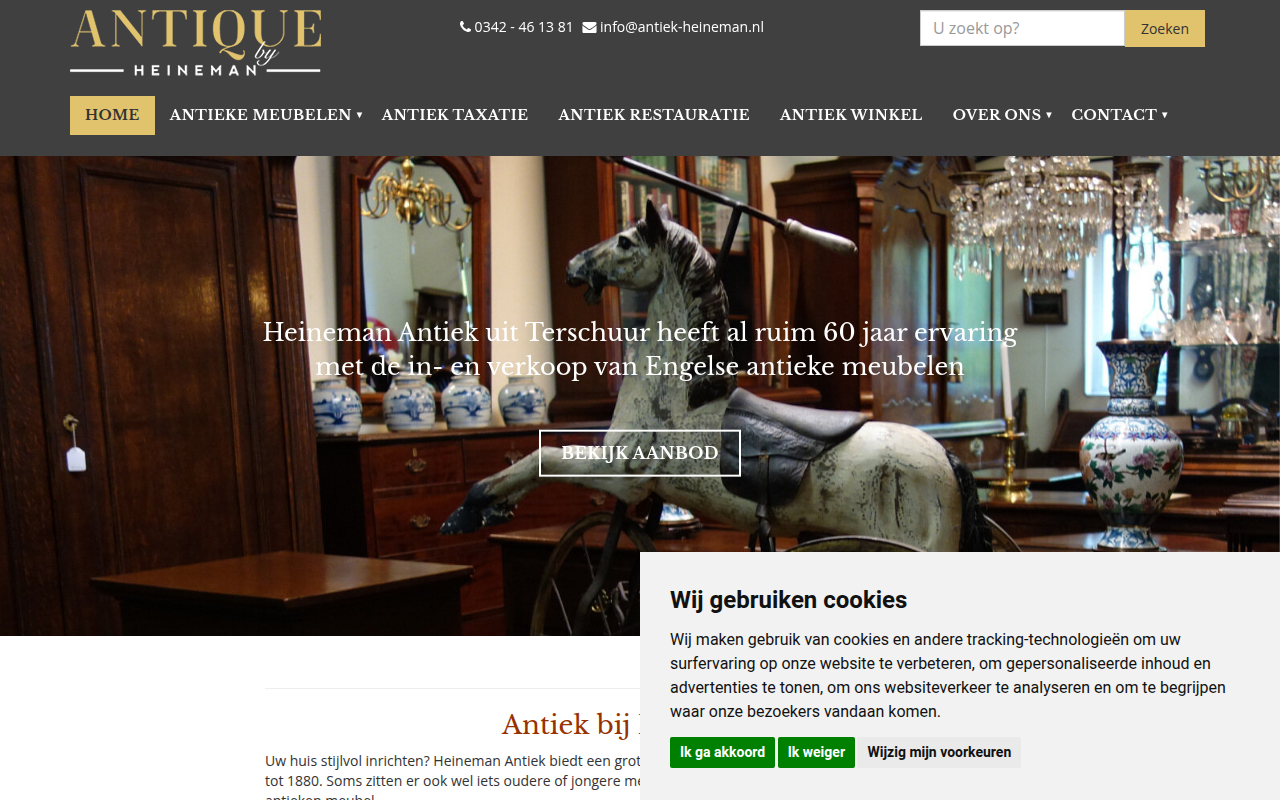 Screenshot van antiek-heineman.nl