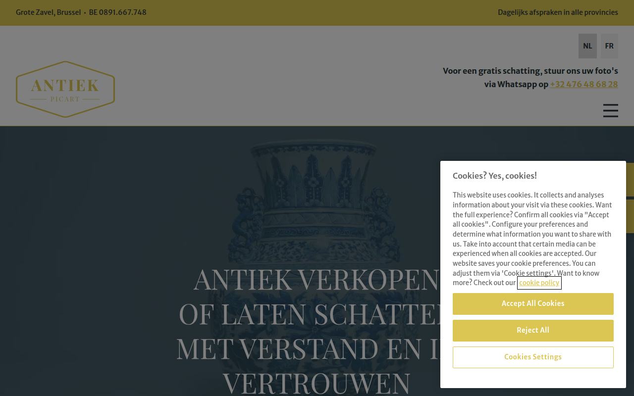 Screenshot van antiekpicart.be