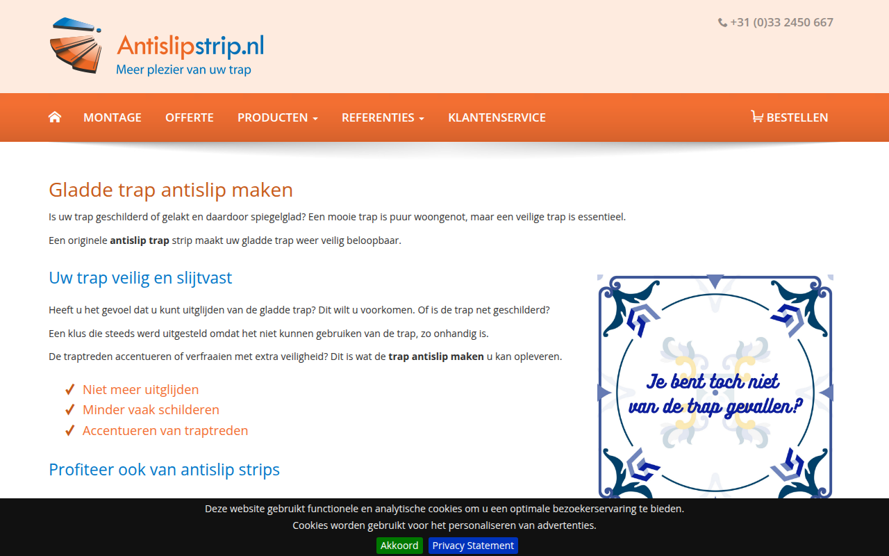 Screenshot van antislipstrip.nl