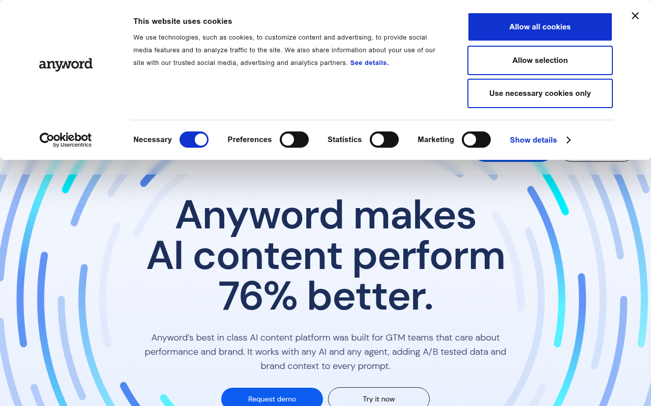 Screenshot van anyword.com