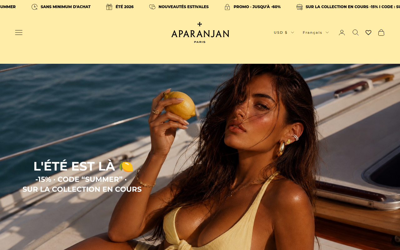 Screenshot van aparanjanparis.com