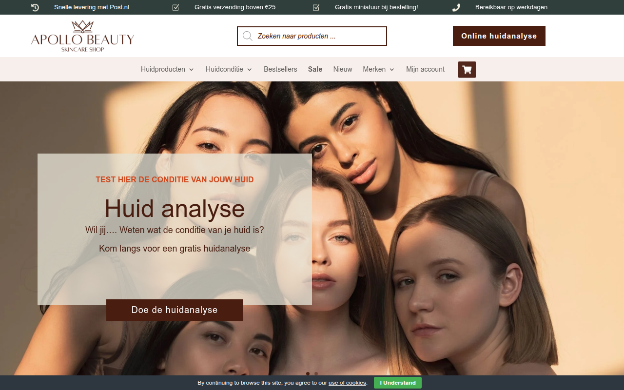 Screenshot van apollobeautyshop.nl