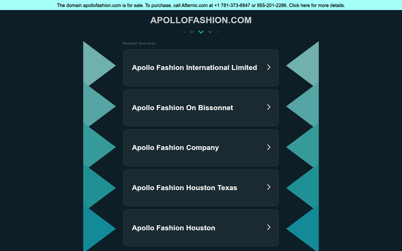 Screenshot van apollofashion.com