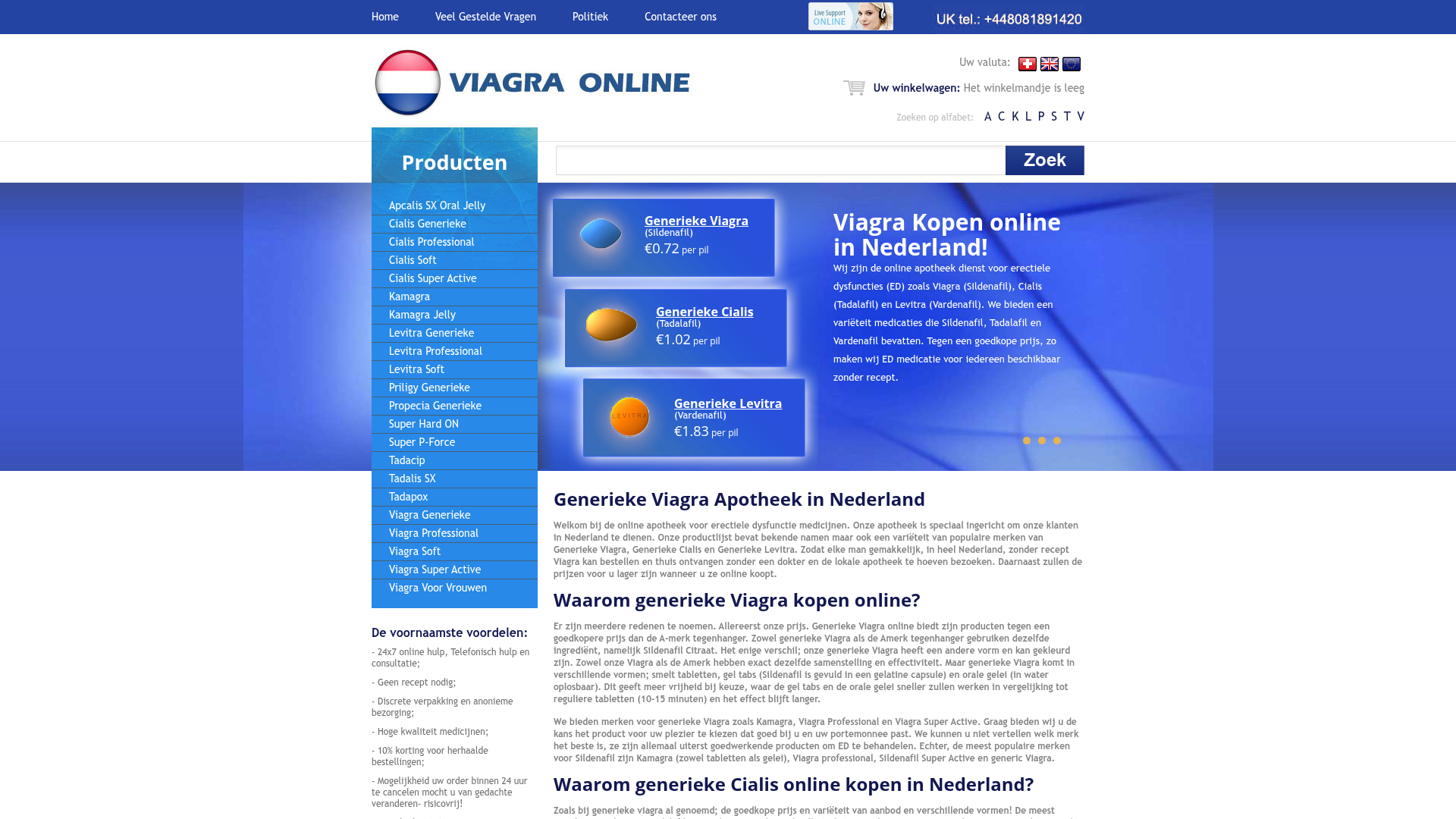 Screenshot van apotheek-nederland.net