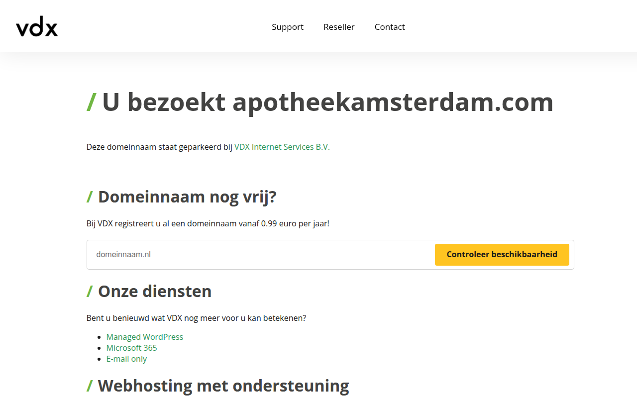 Screenshot van apotheekamsterdam.com