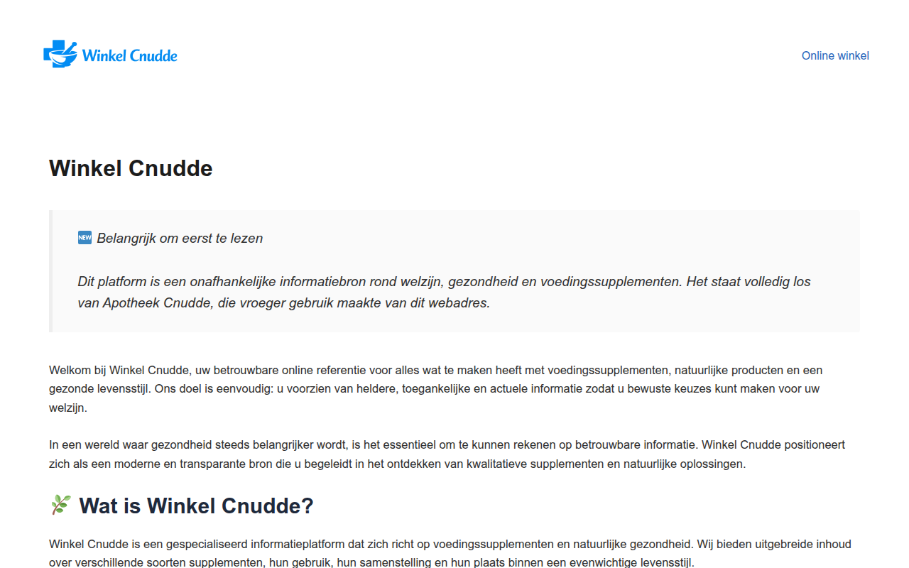 Screenshot van apotheekcnudde.be