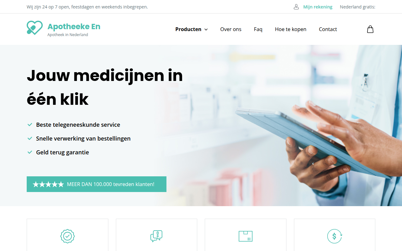 Screenshot van apotheekeen.com