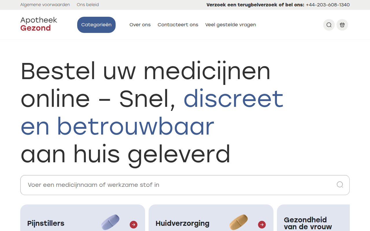 Screenshot van apotheekgezond.com