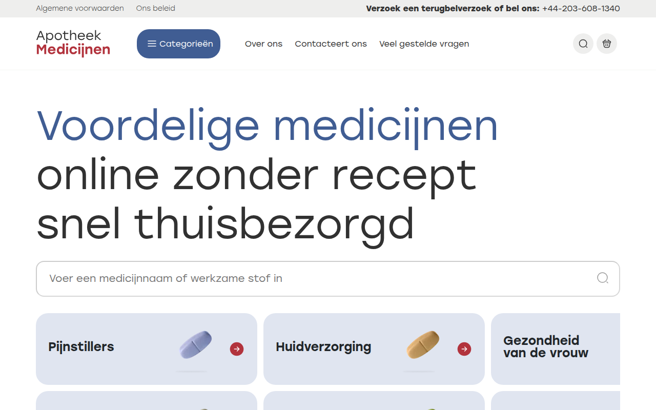 Screenshot van apotheekmedicijnen.com