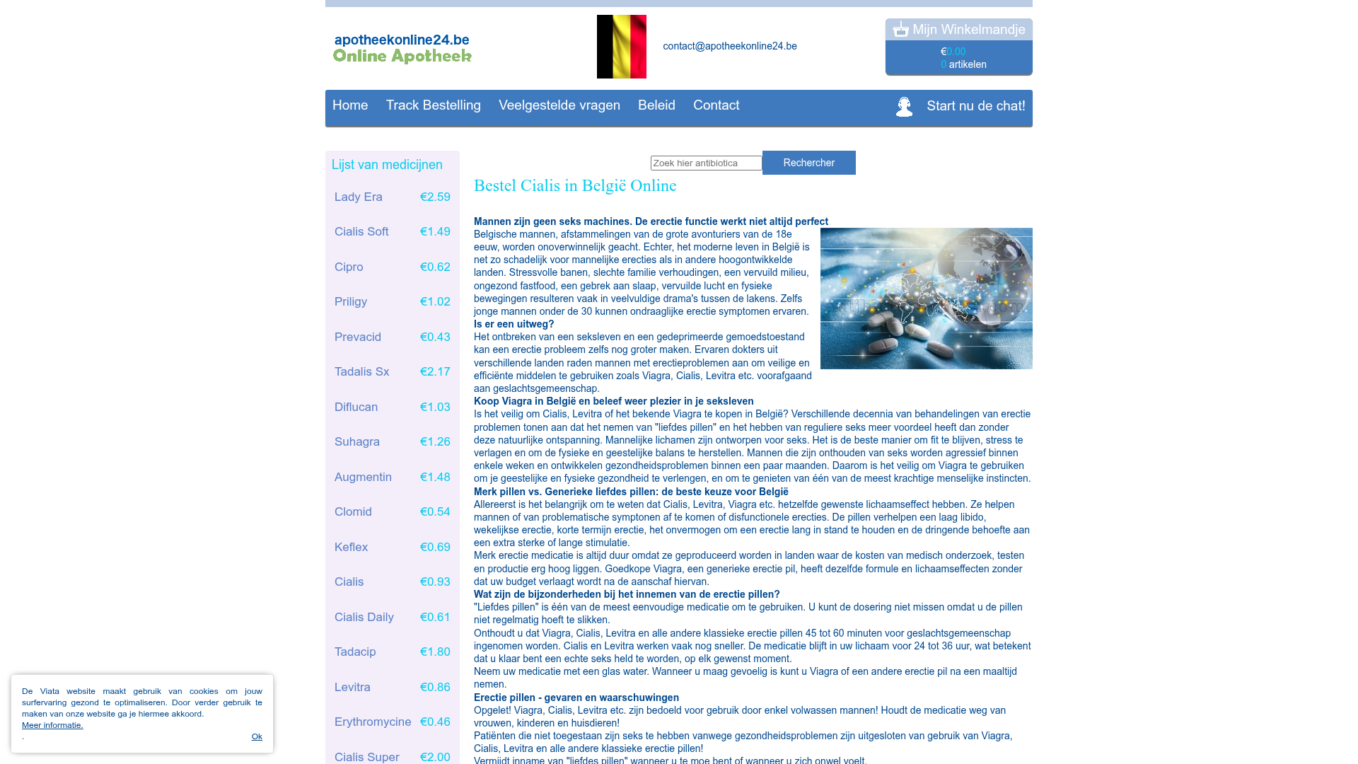 Screenshot van apotheekonline24.be