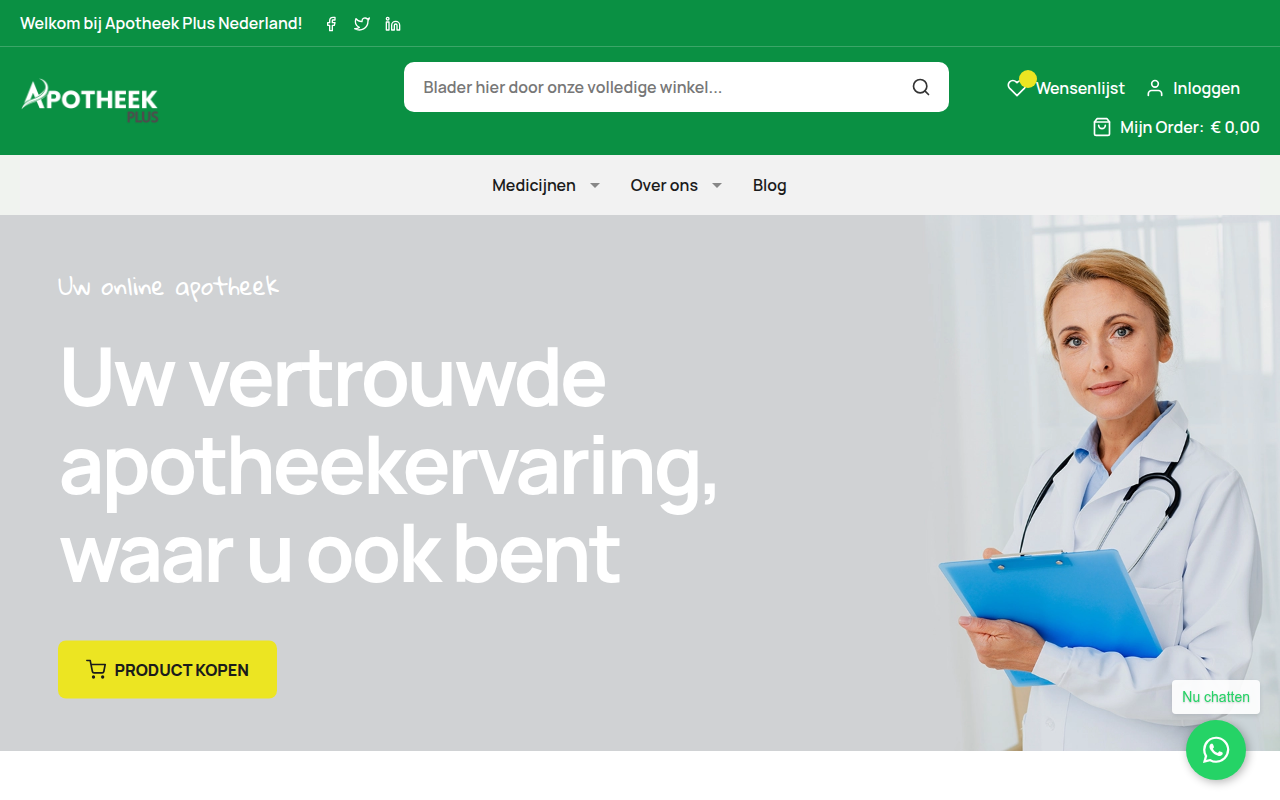 Screenshot van apotheekplus.net