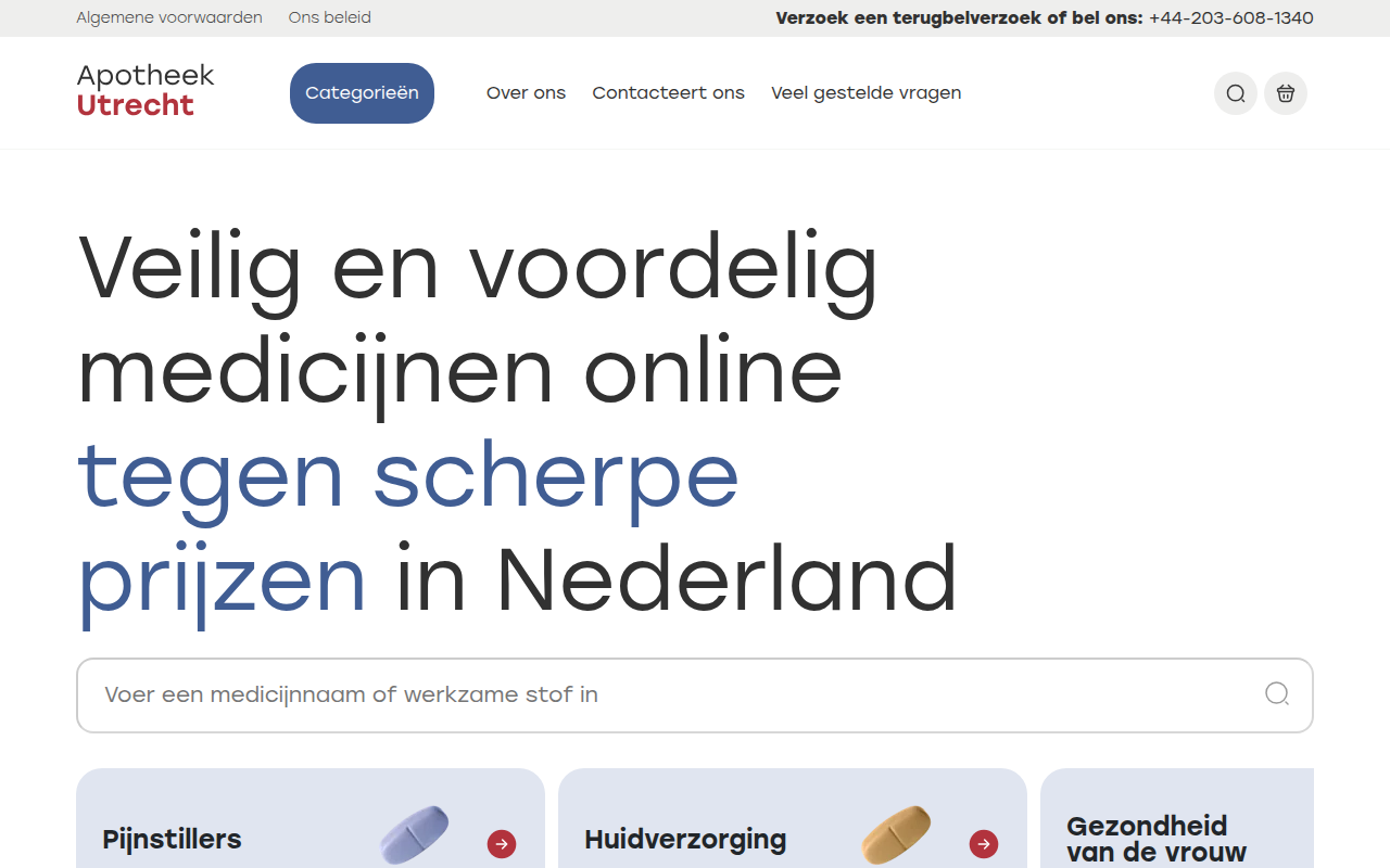Screenshot van apotheekutrecht.com