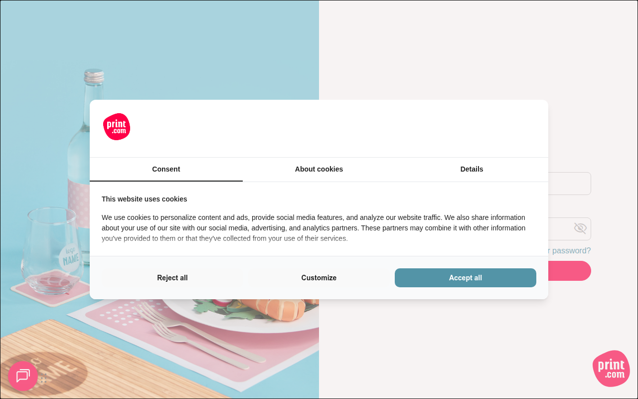 Screenshot van app.print.com