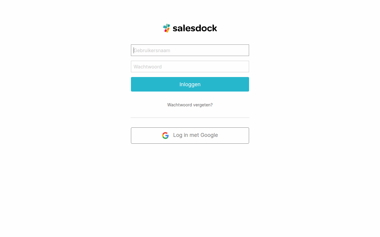 Screenshot van app.salesdock.nl