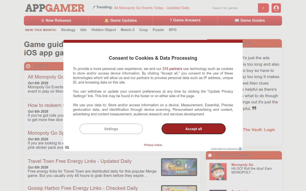 Screenshot van appgamer.com