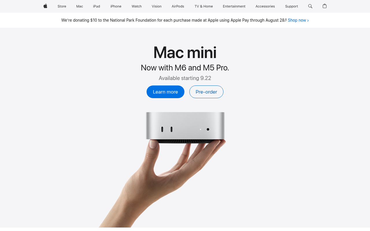Screenshot van apple.com
