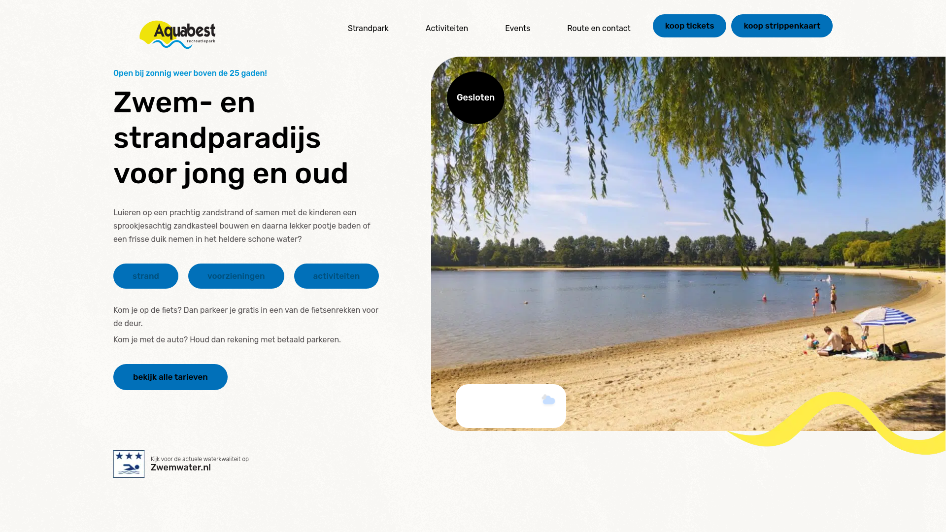 Screenshot van aquabest.nl