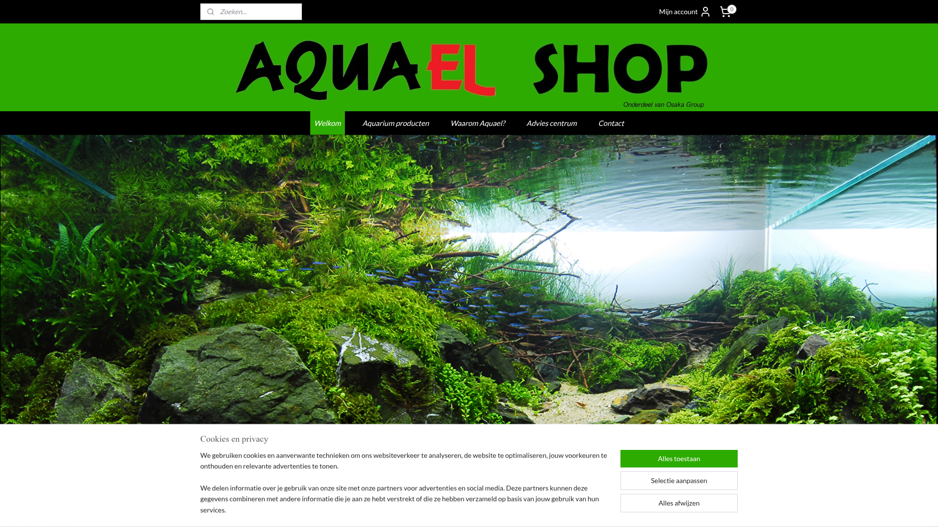 Screenshot van aquaelshop.nl