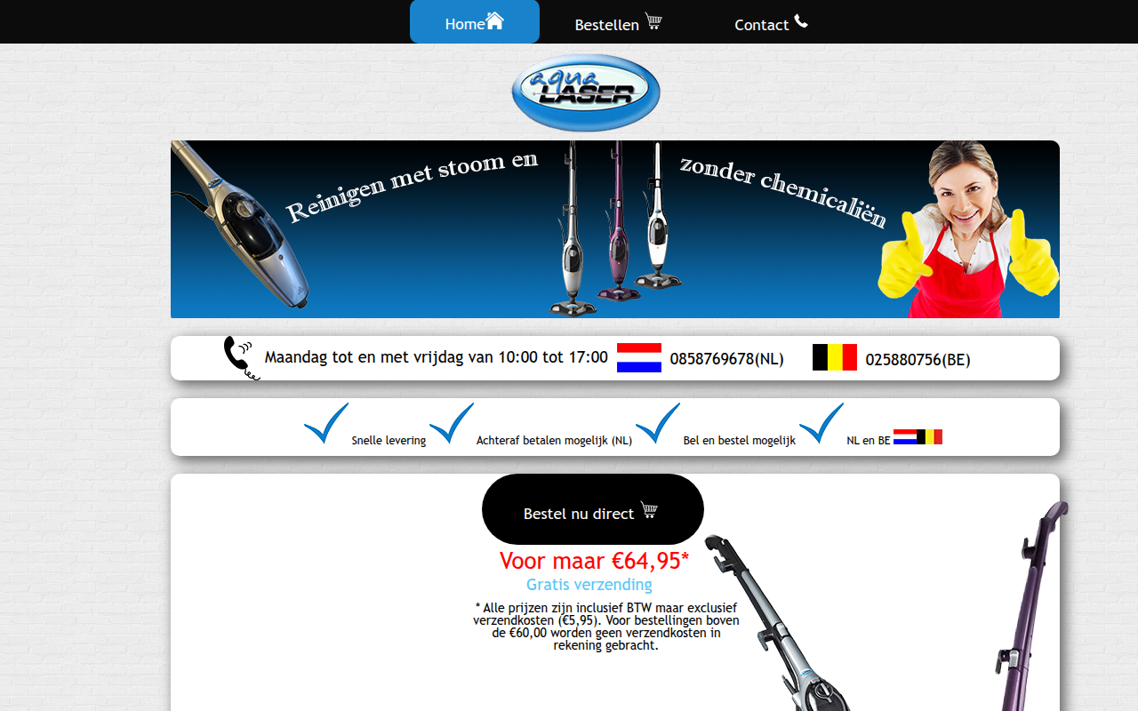 Screenshot van aqualasershop.nl