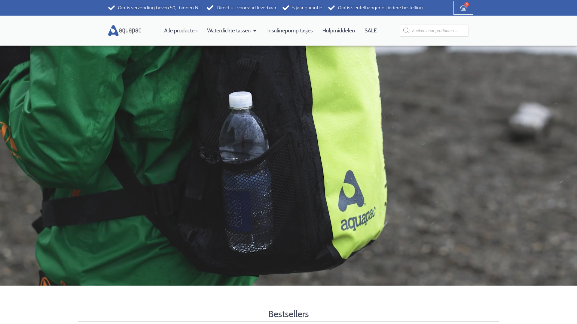 Screenshot van aquapac.nl