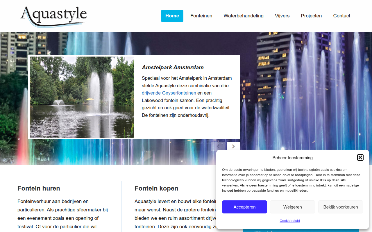 Screenshot van aquastyle.nl