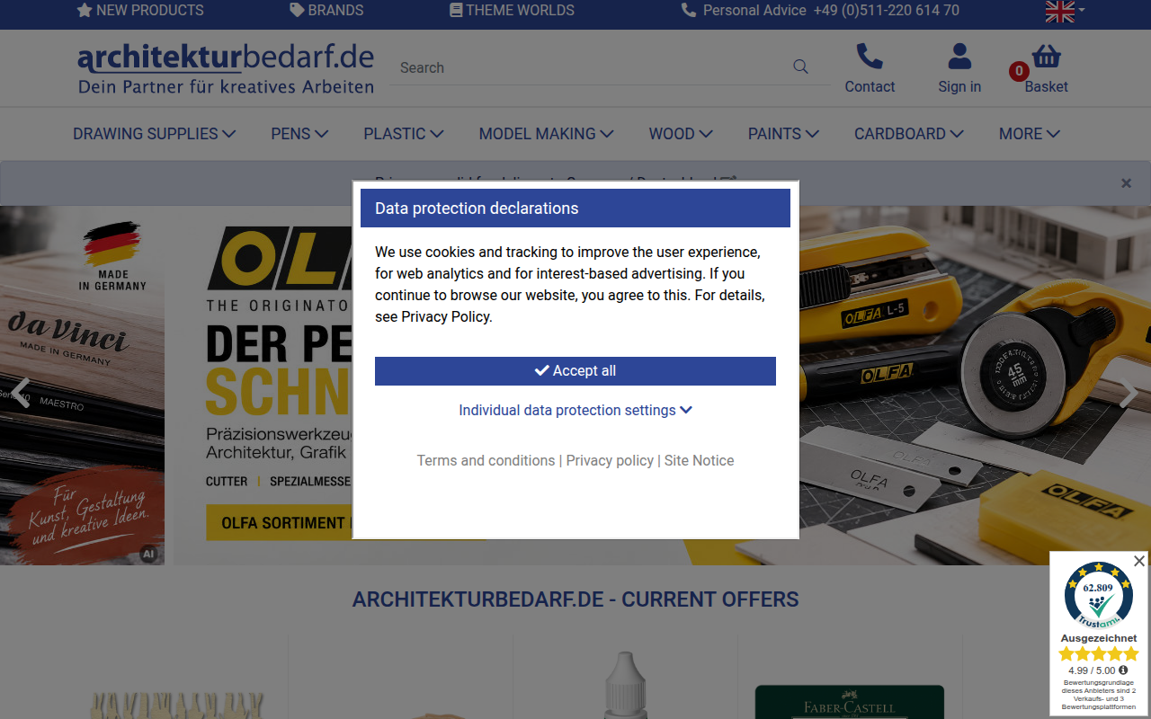 Screenshot van architekturbedarf.de